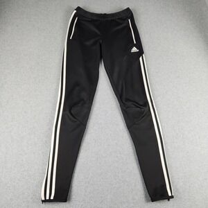 Adidas Training Pants Women XS Black Climacool Athletic Fit 3-Stripe Ankle Zip